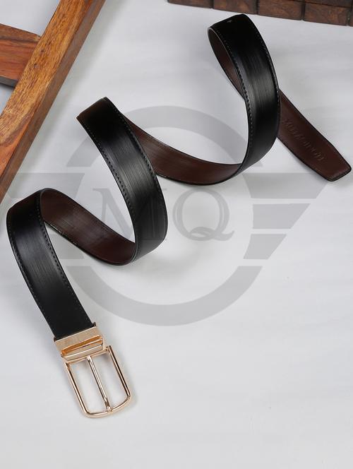 ripped black leather belt - 18470782 - Standard Image - 1