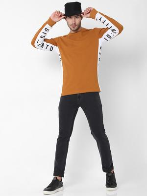 mustard color block t-shirt - 18470925 - Standard Image - 5