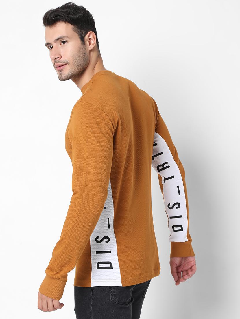 mustard color block t-shirt - 18470925 - Zoom Image - 4