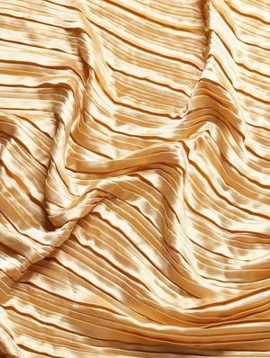 gold satin plain saree with blouse - 18470966 - Standard Image - 5