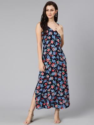floral print a-line dress - 18471029 - Standard Image - 2