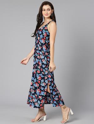 floral print a-line dress - 18471029 - Standard Image - 3