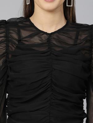 ruched solid regular top - 18471062 - Standard Image - 7
