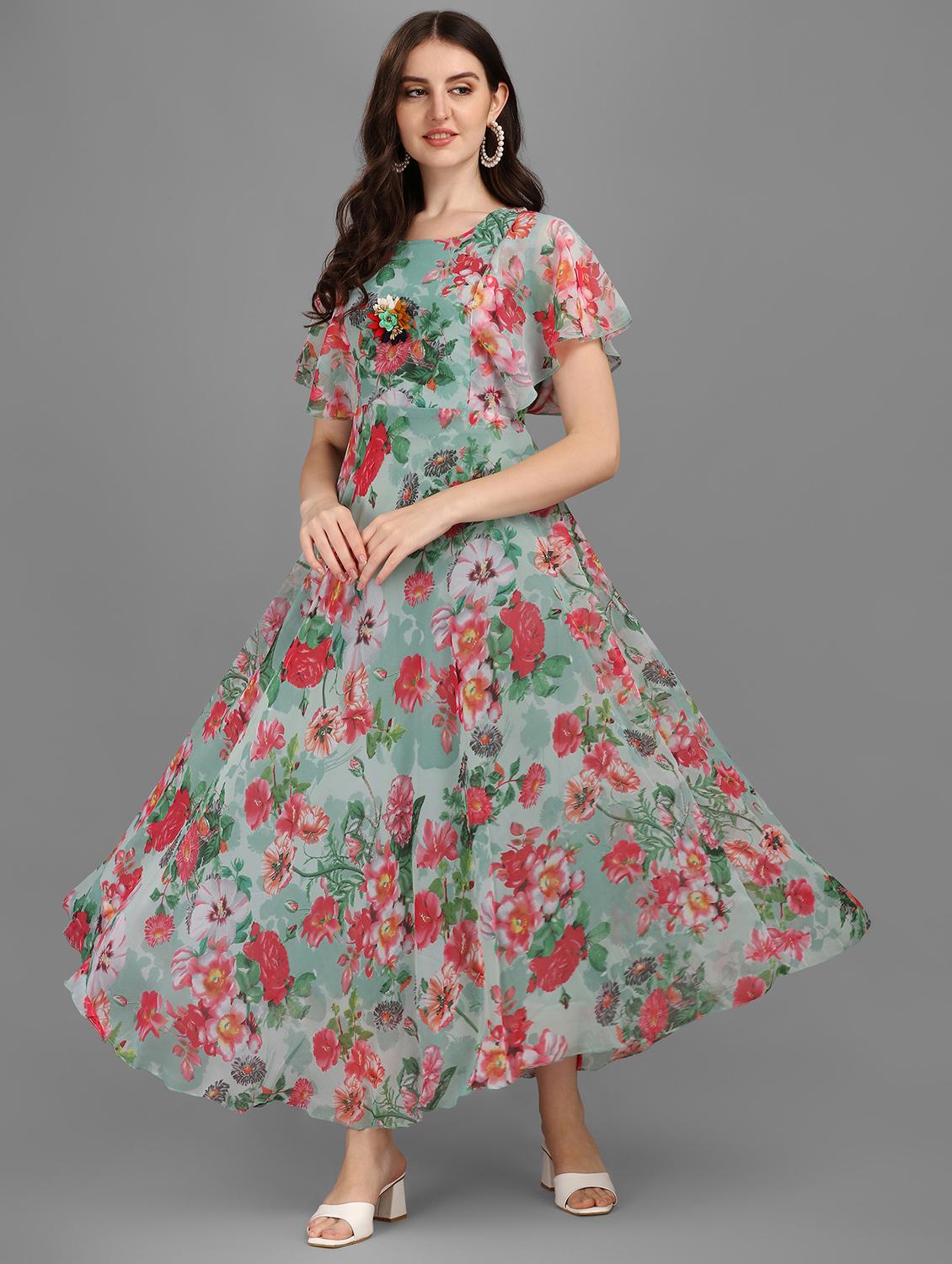 women's fit & flare floral dress