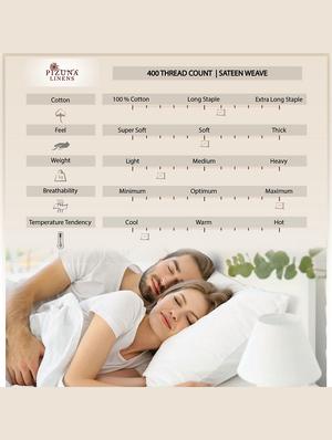 pizuna cotton 400 thread count standard pillowcases tan 100% long staple cotton satin pillowcase tan 2 pillow cover - 18471177 - Standard Image - 6