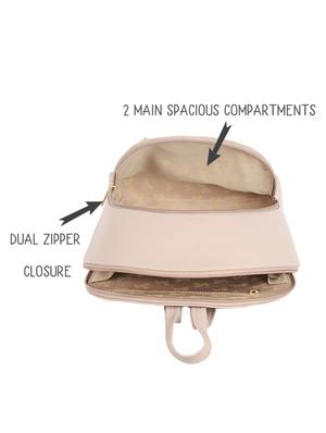 mauve solid regular backpack - 18471839 - Standard Image - 4
