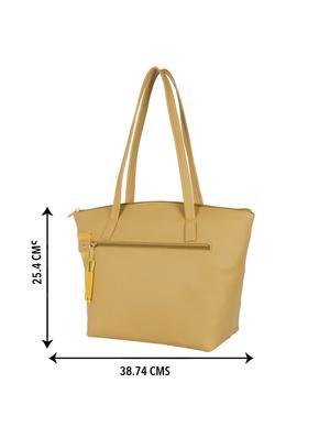 beige solid regular tote - 18472441 - Standard Image - 4
