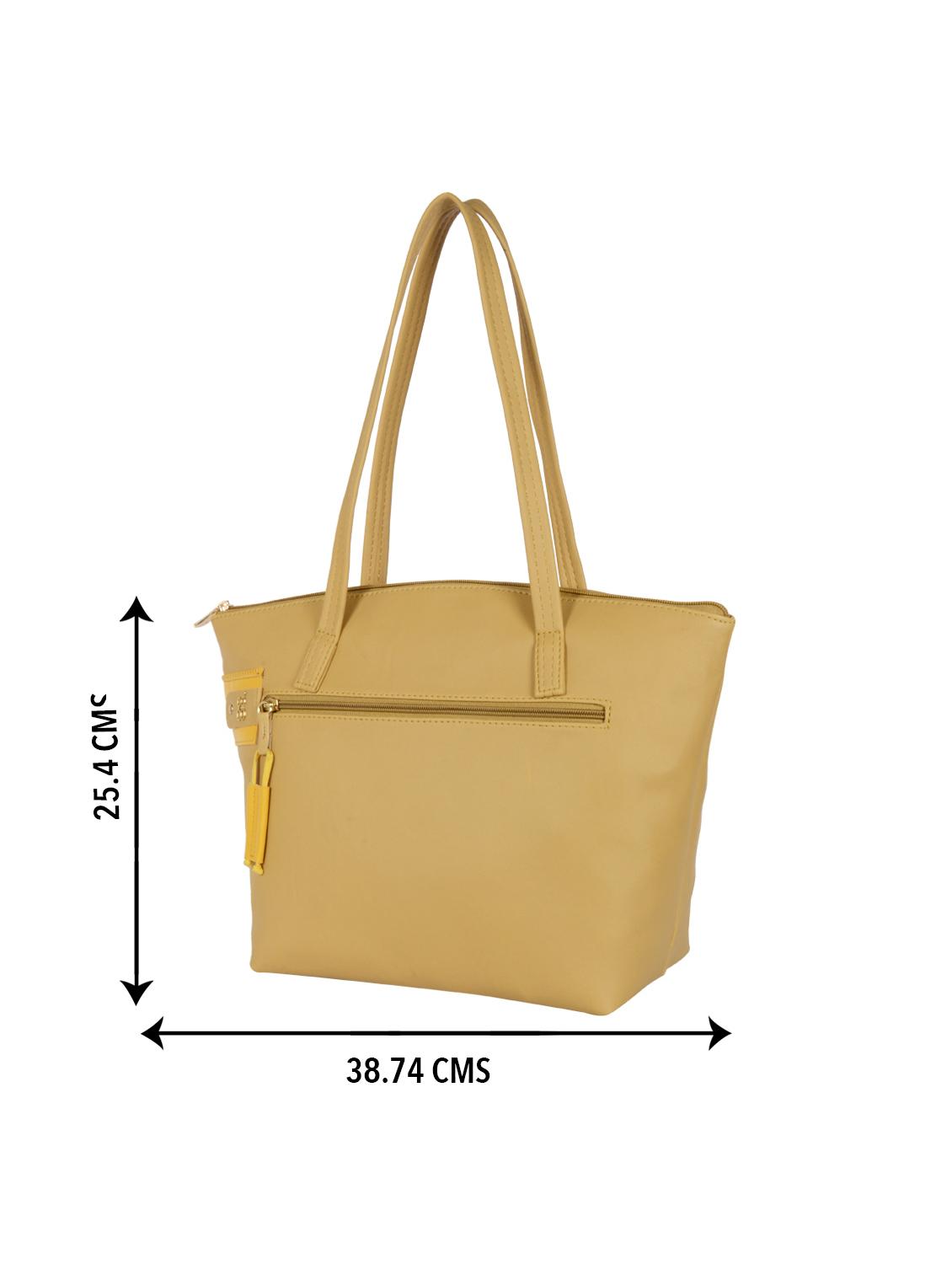 beige solid regular tote - 18472441 - Zoom Image - 4