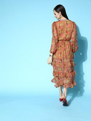 bishop sleeved layered dress - 18472661 - Standard Image - 3