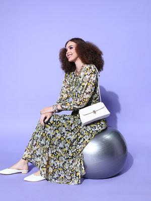 bishop sleeved floral maxi dress - 18472913 - Standard Image - 4