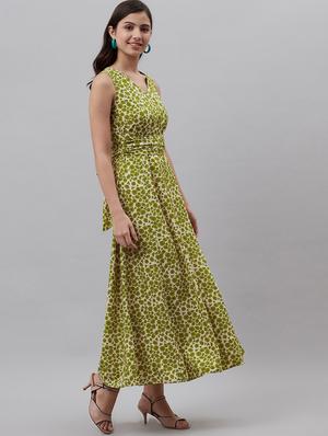 v-neck floral maxi dress - 18472981 - Standard Image - 2