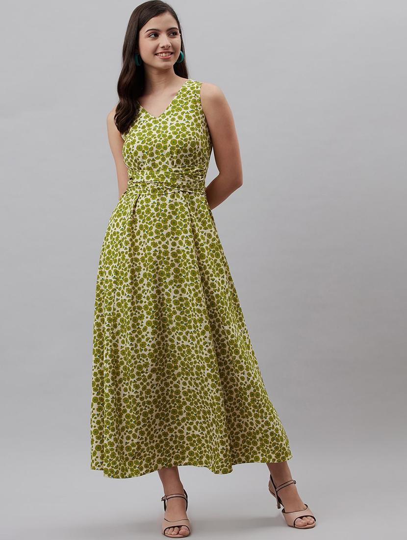 v-neck floral maxi dress - 18472981 - Zoom Image - 1