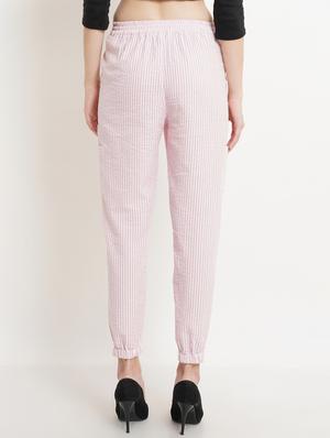 pink striped jogger - 18473067 - Standard Image - 3