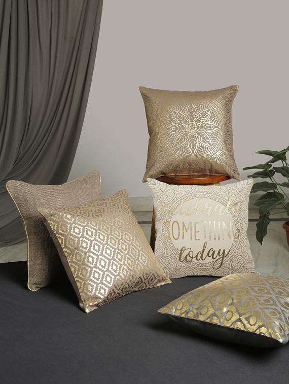 blanc9 set of 5 cushion cover chakri collection celebration collection