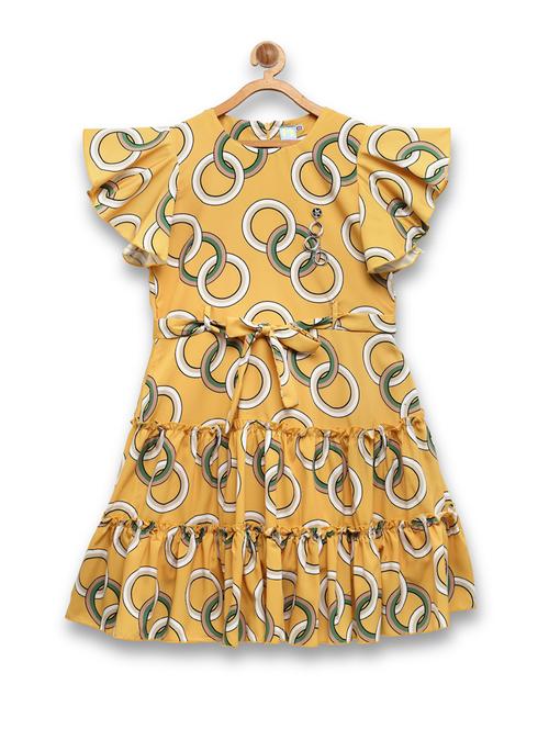 girls yellow printed jacket - 18473261 - Standard Image - 1