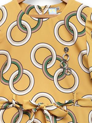 girls yellow printed jacket - 18473261 - Standard Image - 4