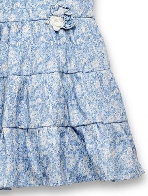 girls blue floral frock - 18473268 - Standard Image - 4