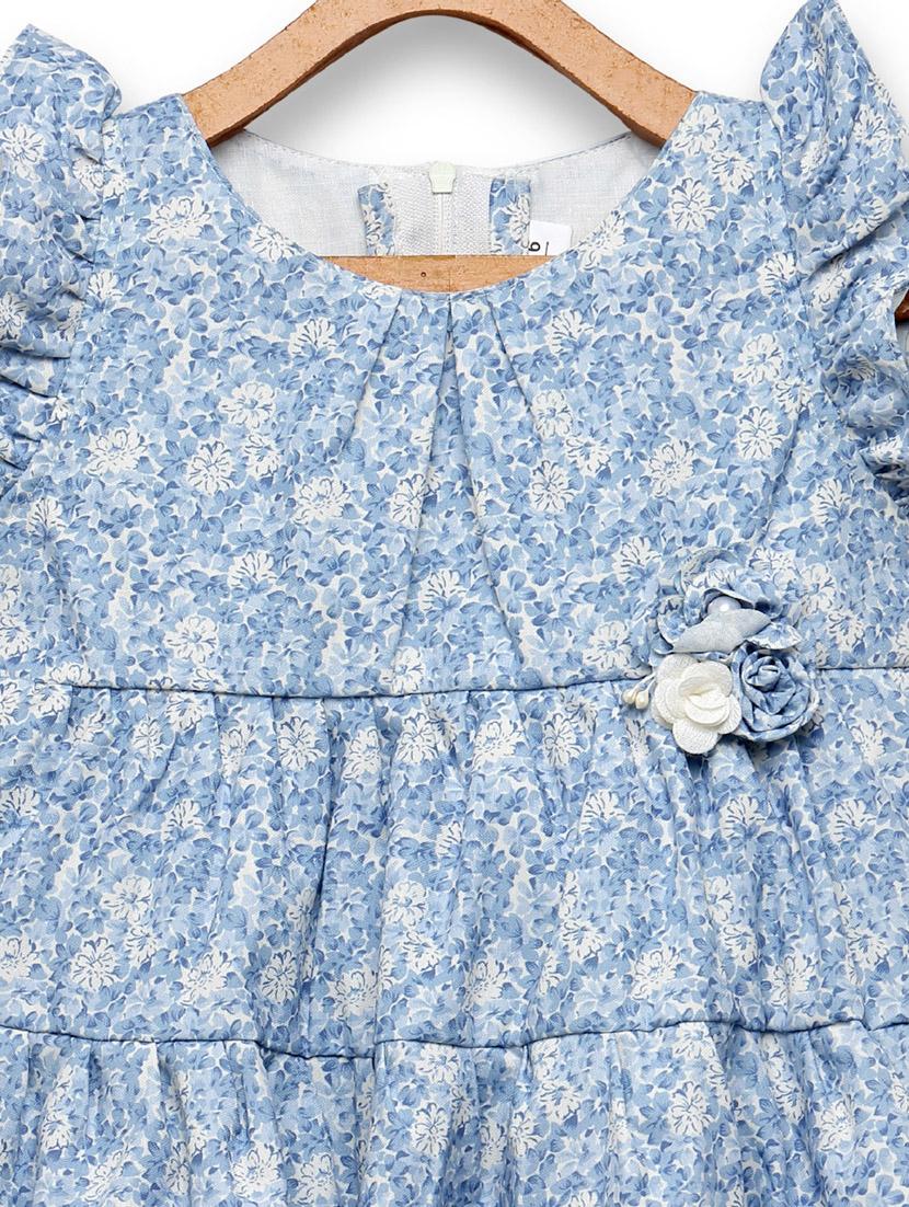 girls blue floral frock - 18473268 - Zoom Image - 3