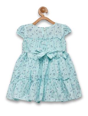 girls blue floral frock - 18473271 - Standard Image - 2