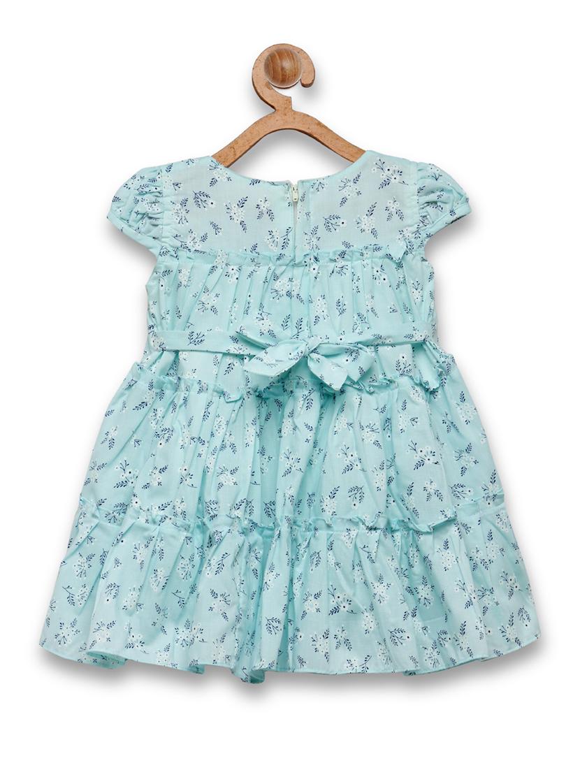 girls blue floral frock - 18473271 - Zoom Image - 2