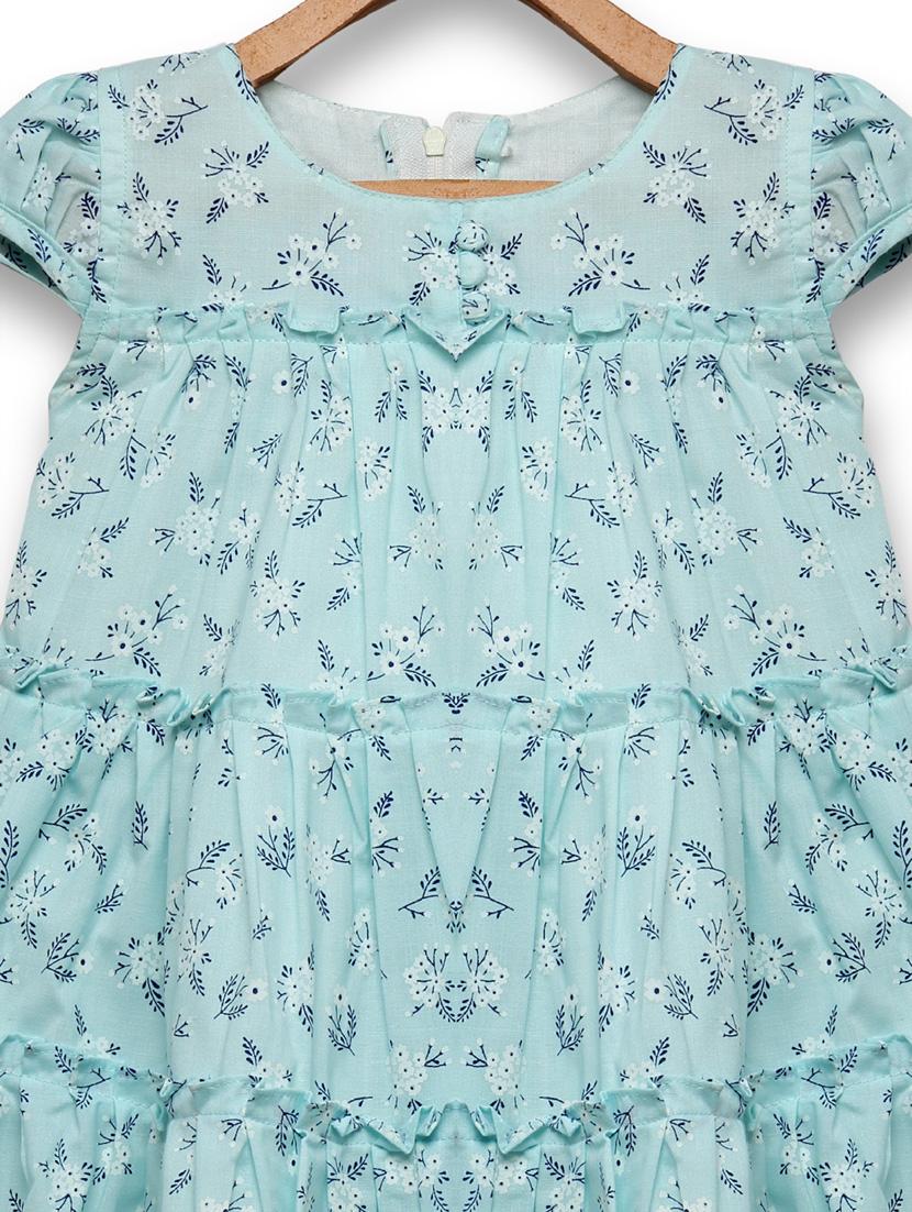 girls blue floral frock - 18473271 - Zoom Image - 3