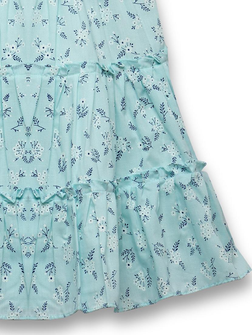 girls blue floral frock - 18473271 - Zoom Image - 4