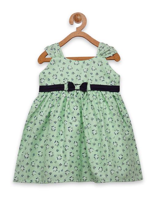 girls sea green floral frock - 18473274 - Standard Image - 1
