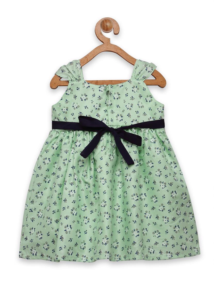 girls sea green floral frock - 18473274 - Zoom Image - 2