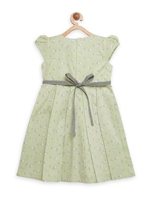 girls sea green floral frock - 18473284 - Standard Image - 2
