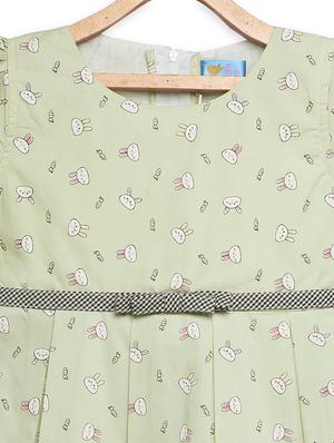 girls sea green floral frock - 18473284 - Standard Image - 4