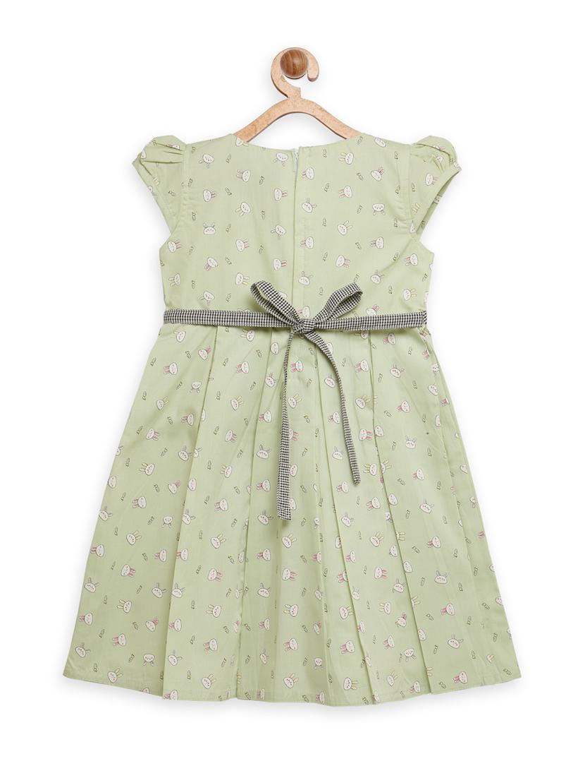 girls sea green floral frock - 18473284 - Zoom Image - 2