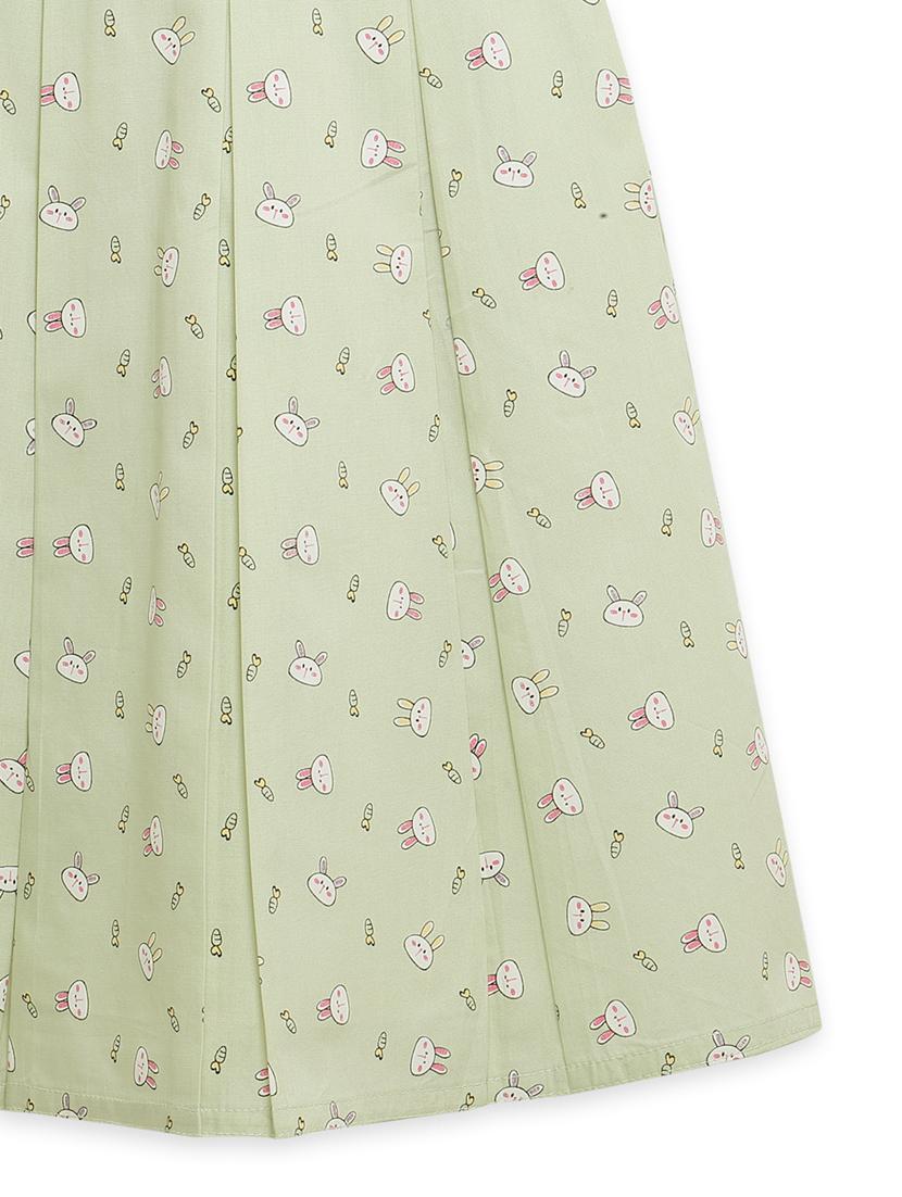 girls sea green floral frock - 18473284 - Zoom Image - 3