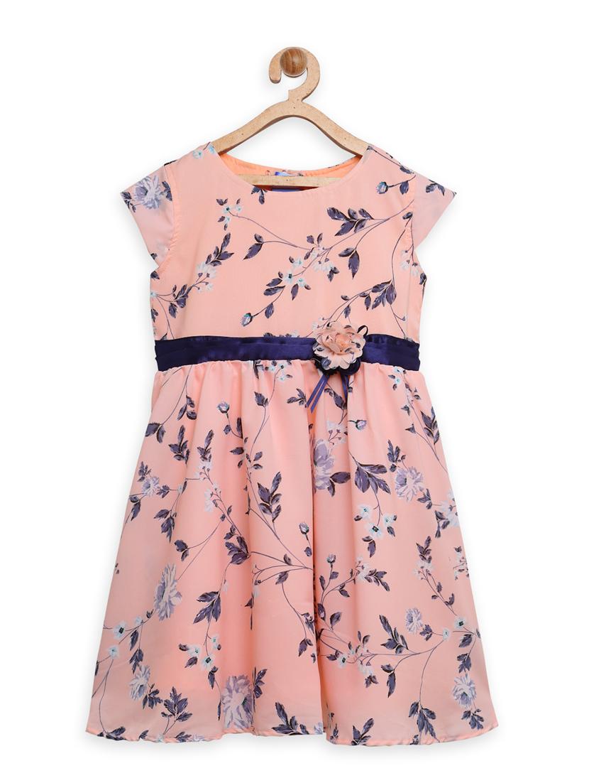 girls pink floral frock - 18473286 - Zoom Image - 1