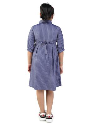 girls blue striped frock - 18473303 - Standard Image - 4