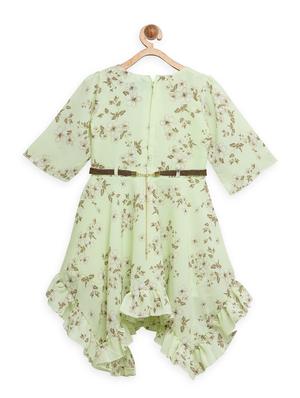 girls sea green floral frock - 18473304 - Standard Image - 2