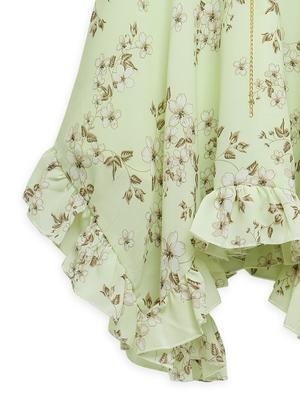 girls sea green floral frock - 18473304 - Standard Image - 3