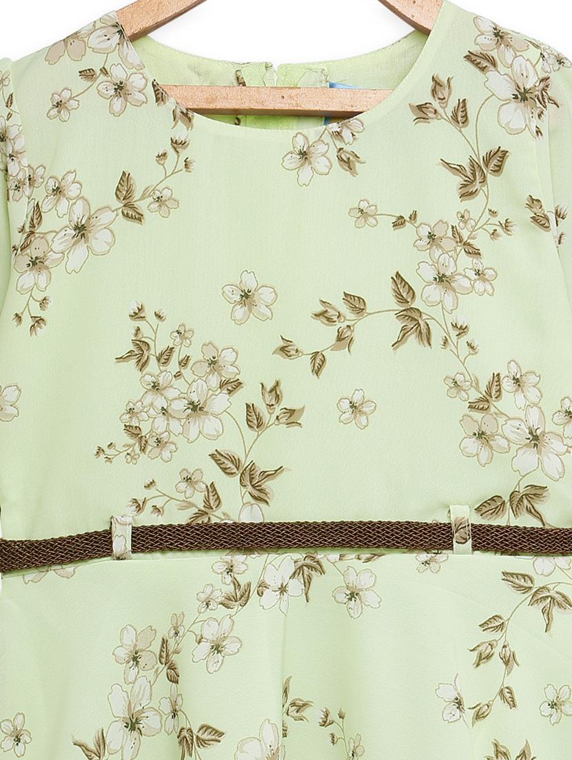 girls sea green floral frock - 18473304 - Zoom Image - 4