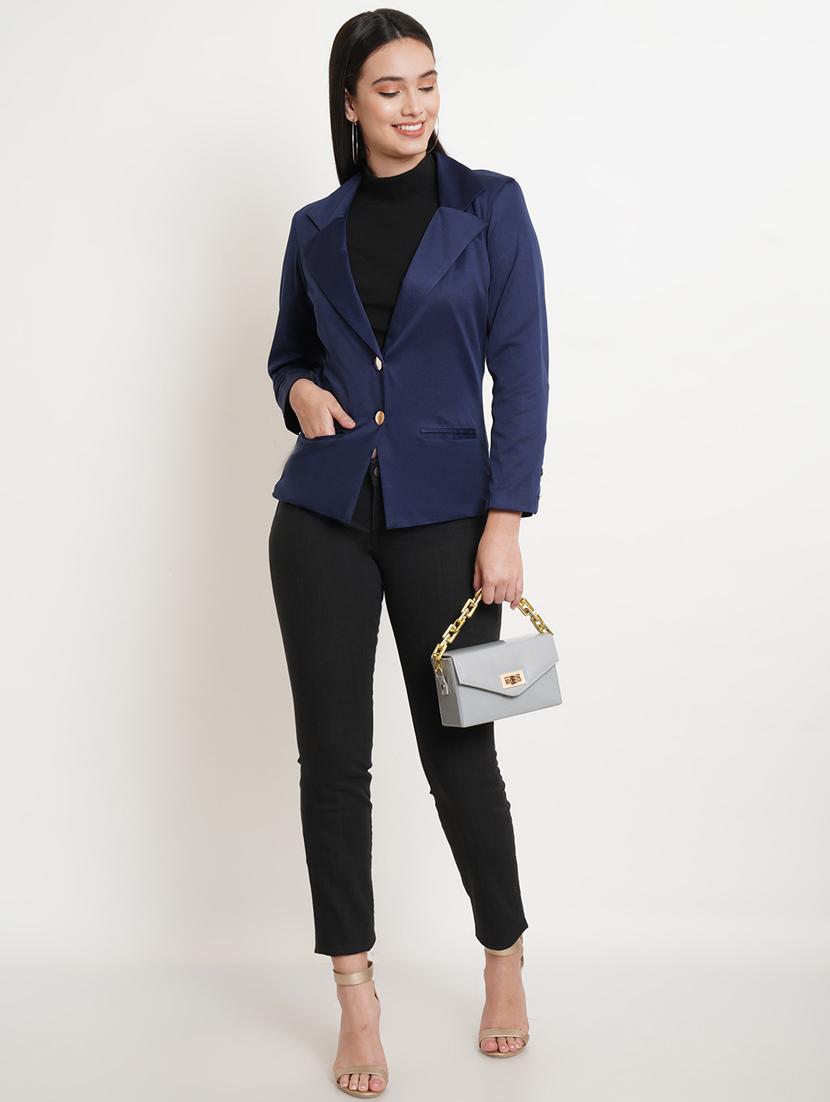 lapel collar solid formal blazer - 18473351 - Zoom Image - 4