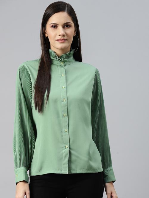 bishop sleeved solid top - 18473581 - Very Small Image - 1
