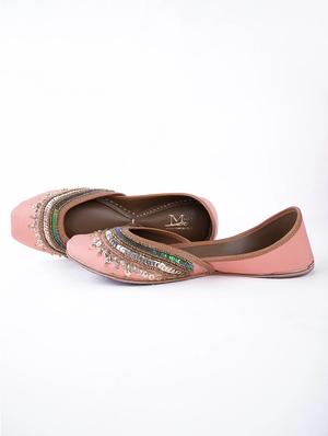 women embellished slip on juti - 18473865 - Standard Image - 3