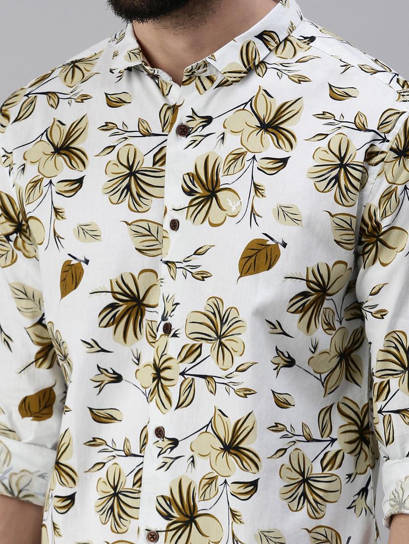 white floral casual shirt - 18474041 - Zoom Image - 5