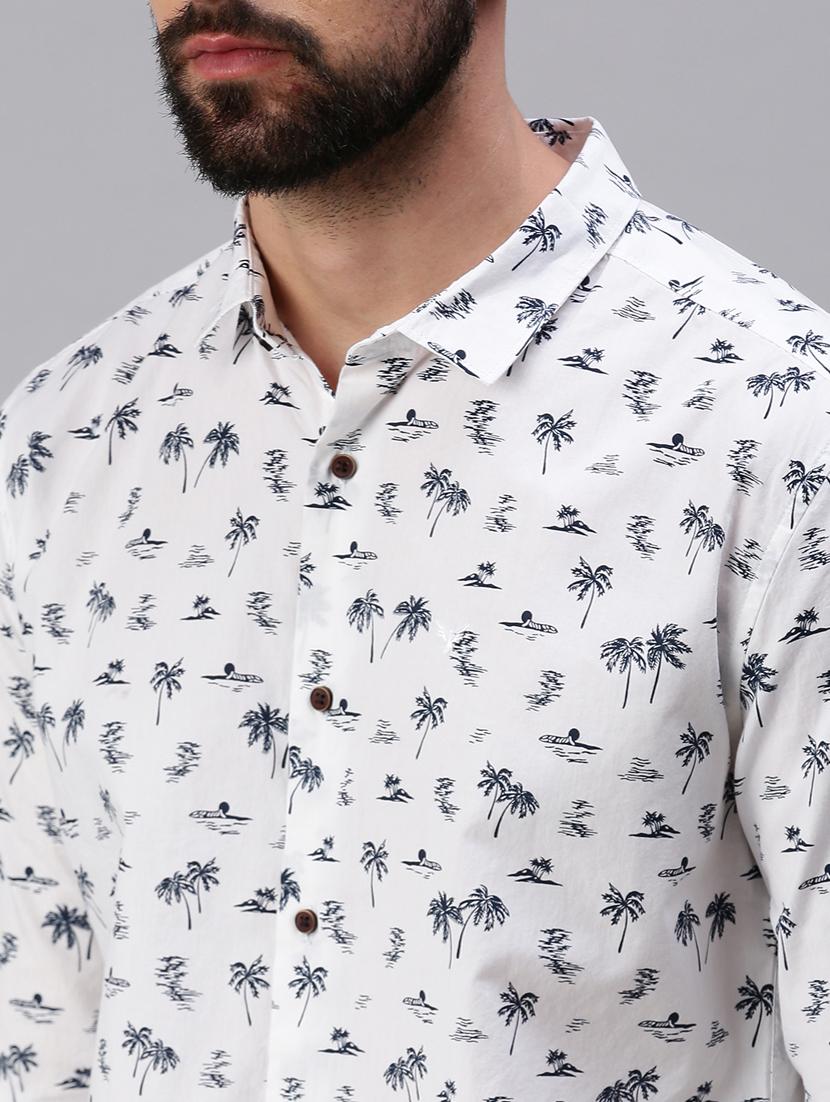 white printed casual shirt - 18474057 - Zoom Image - 6