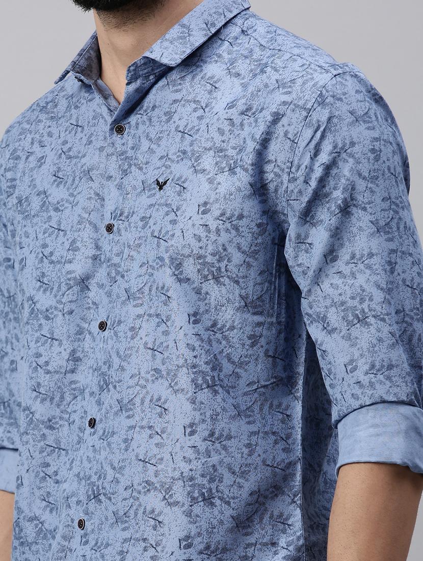 blue printed casual shirt - 18474075 - Zoom Image - 5