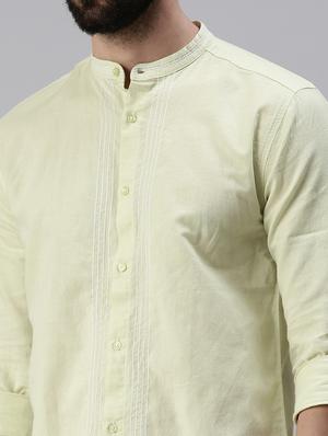 yellow solid casual shirt - 18474101 - Standard Image - 5