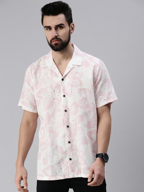 white printed casual shirt - 18474104 - Standard Image - 1
