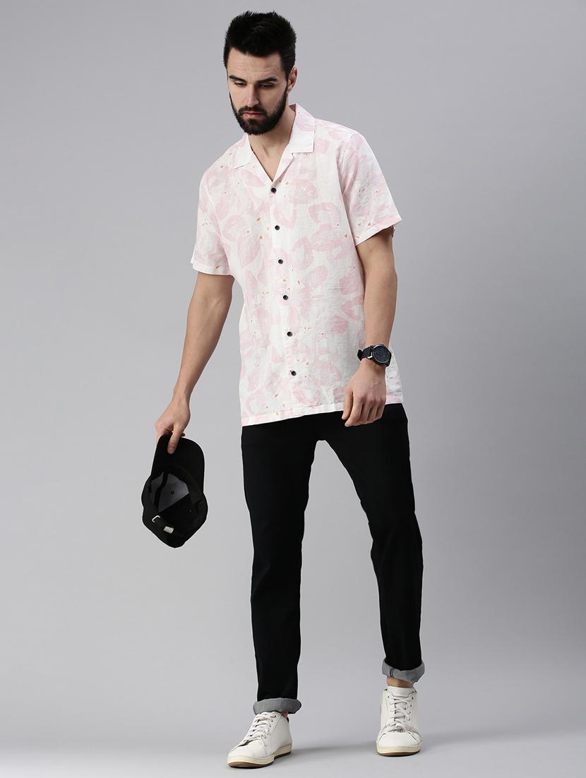 white printed casual shirt - 18474104 - Zoom Image - 4