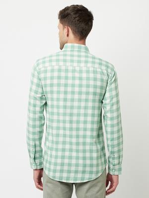 green checkered casual shirt - 18474376 - Standard Image - 3
