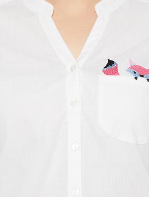 quirky embroidered regular shirt - 18474430 - Standard Image - 5