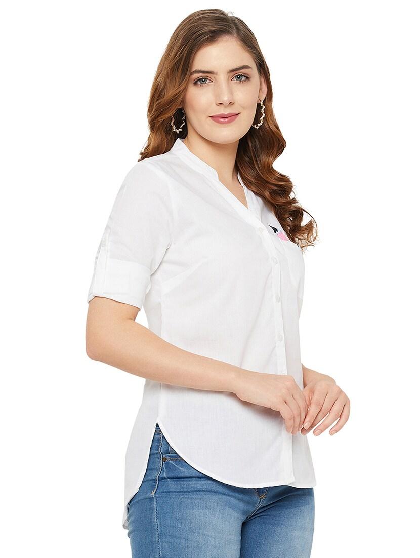 quirky embroidered regular shirt - 18474430 - Zoom Image - 2