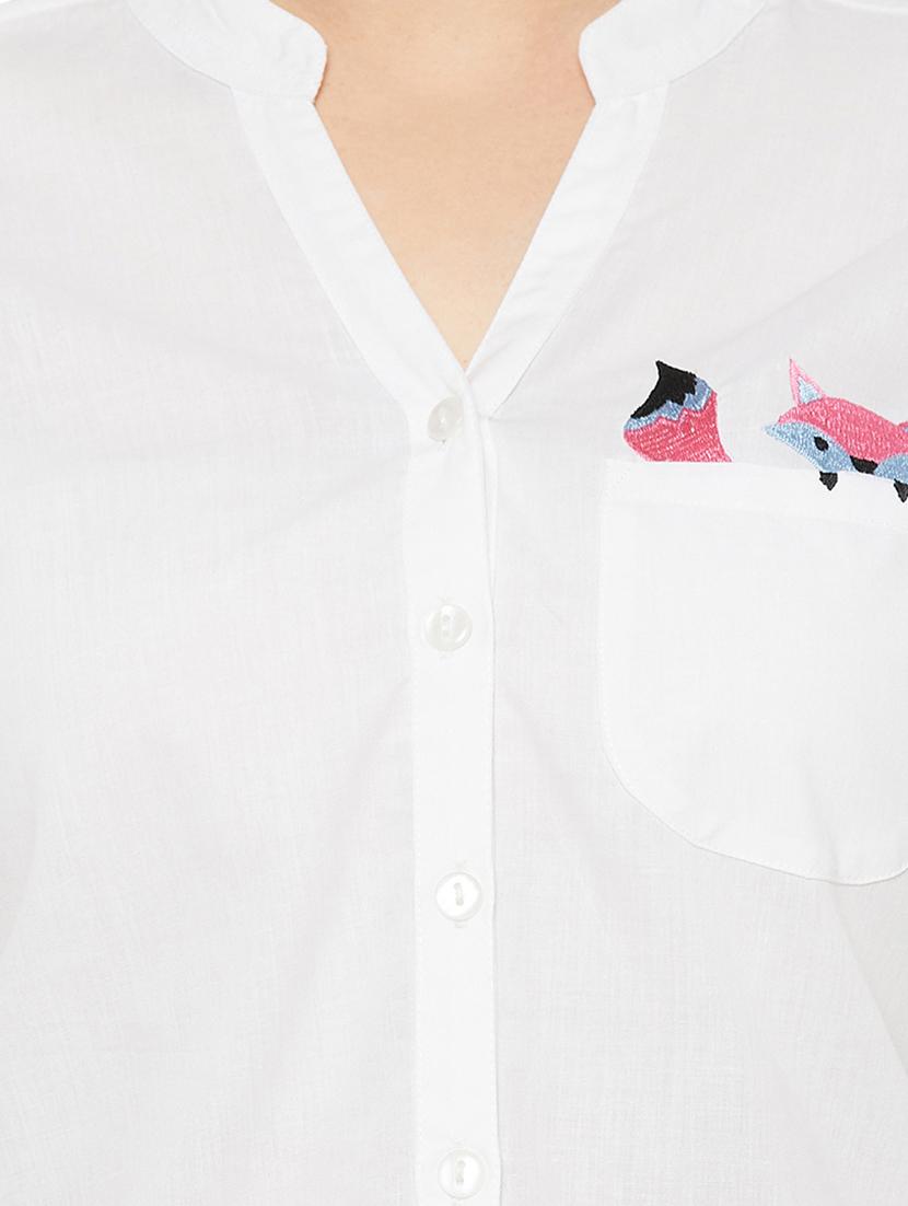 quirky embroidered regular shirt - 18474430 - Zoom Image - 5